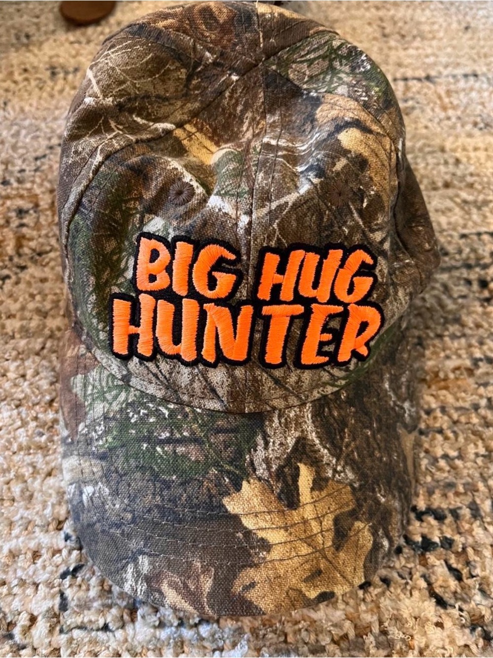 Big Hug Hunter Orange Camo Cap